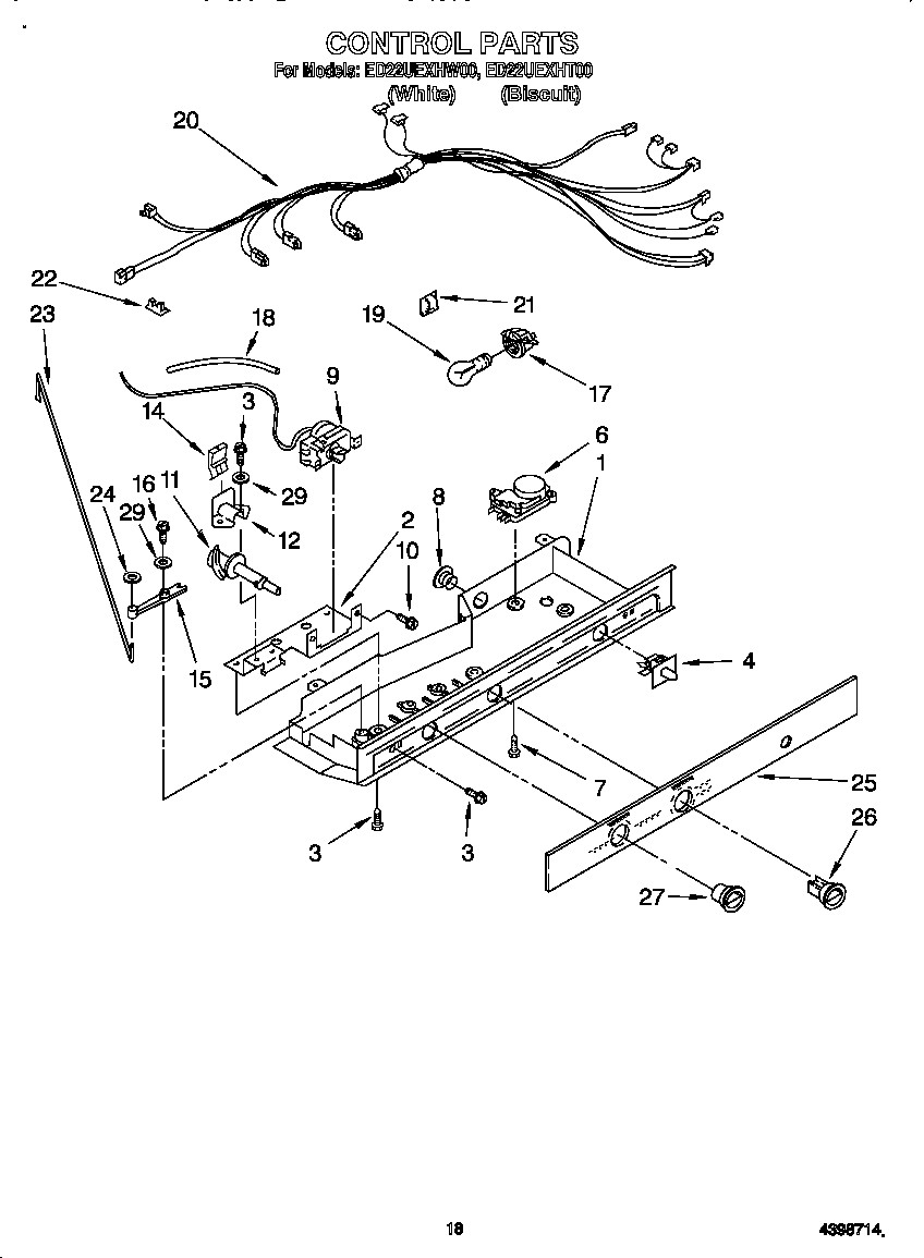 Whirlpool ED22UEXHW00 control diagram
