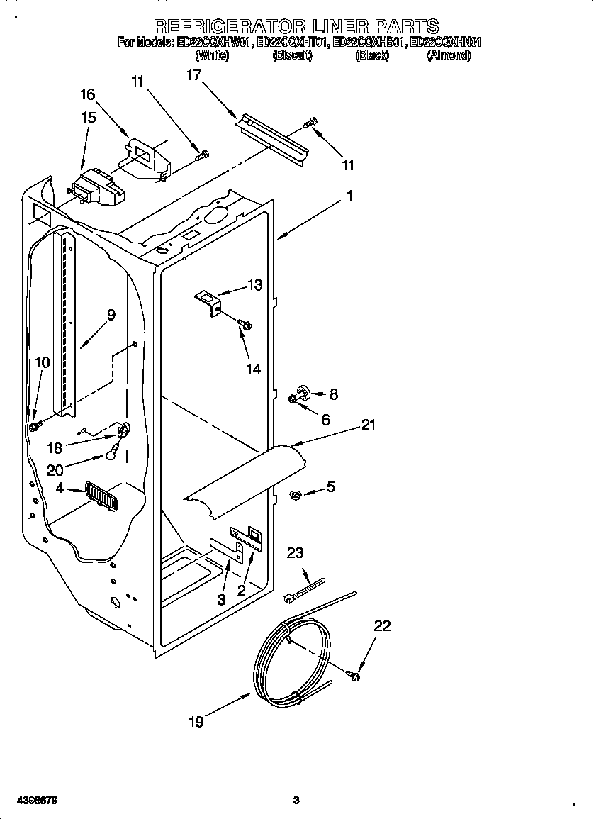 Whirlpool ED22CQXHN01 refrigerator liner diagram