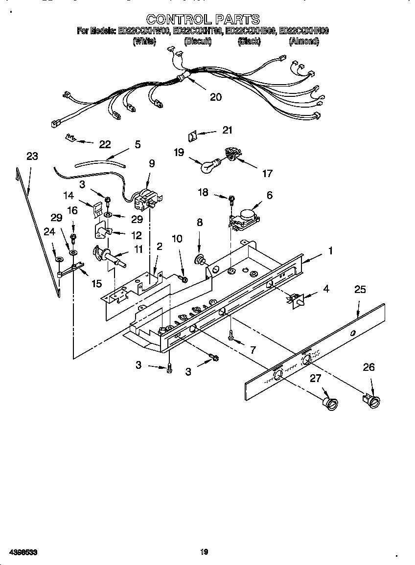Whirlpool ED22CQXHB00 control diagram