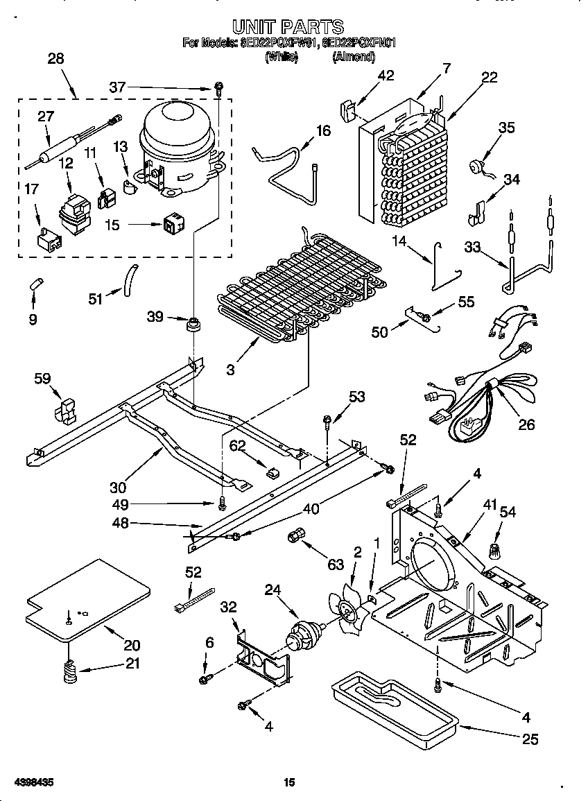 Whirlpool 8ED22PQXFW01 unit diagram