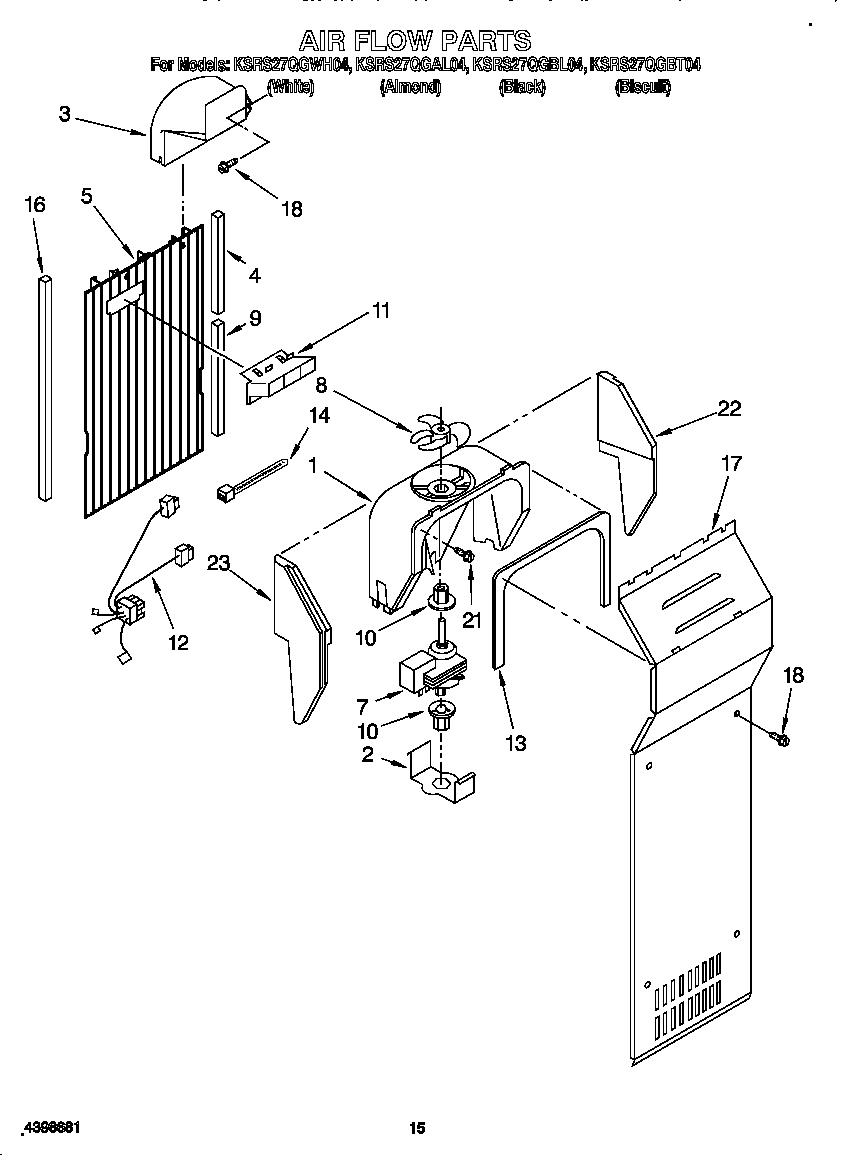 KitchenAid KSRS27QGBL04 air flow diagram