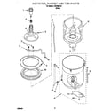 Whirlpool LCR7244HQ1 agitator, basket and tub diagram