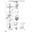 Whirlpool LCR7244HQ1 transmission, motor and pump diagram