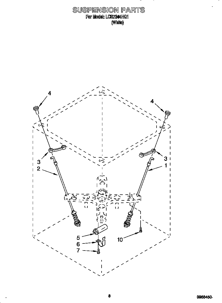 Whirlpool LCR7244HQ1 suspension diagram