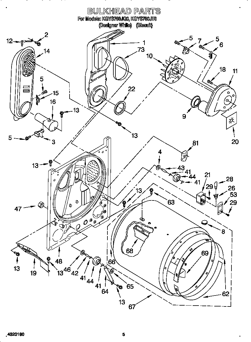 KitchenAid KGYS700JT0 bulkhead diagram