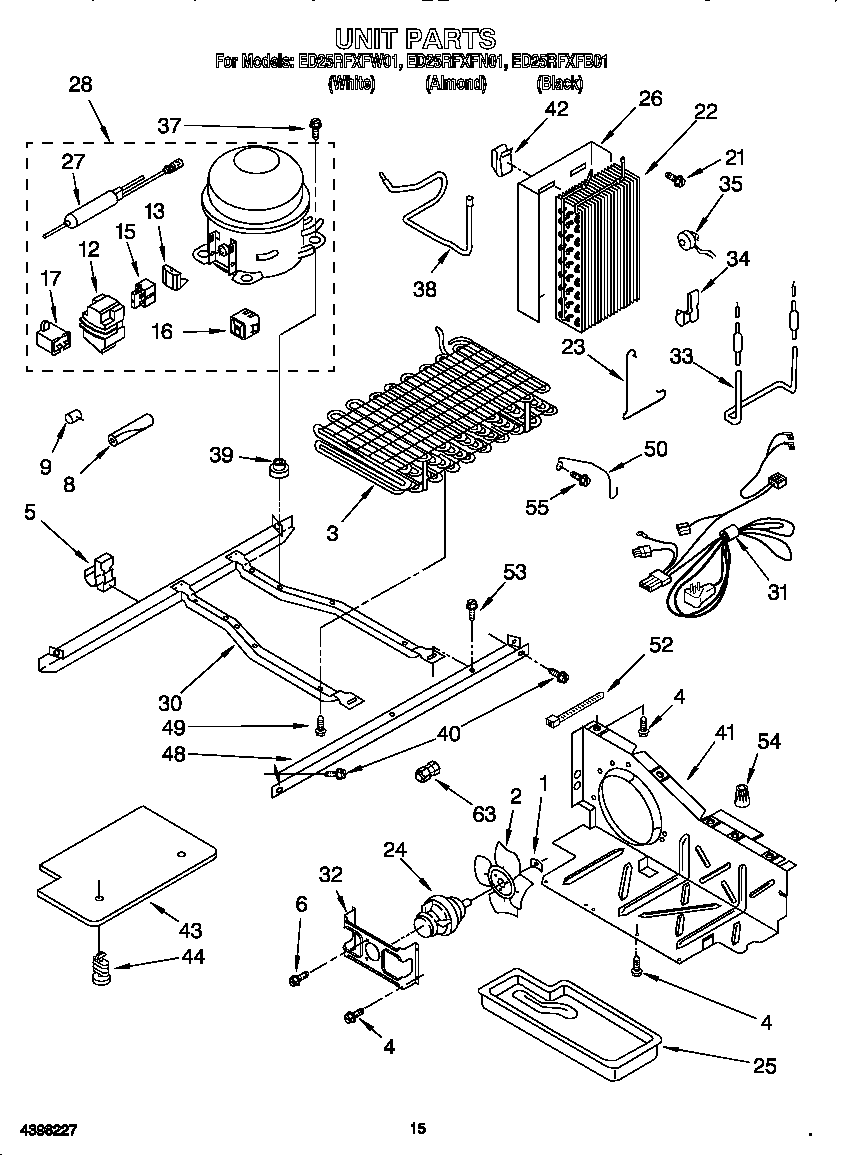Whirlpool ED25RFXFN01 unit diagram