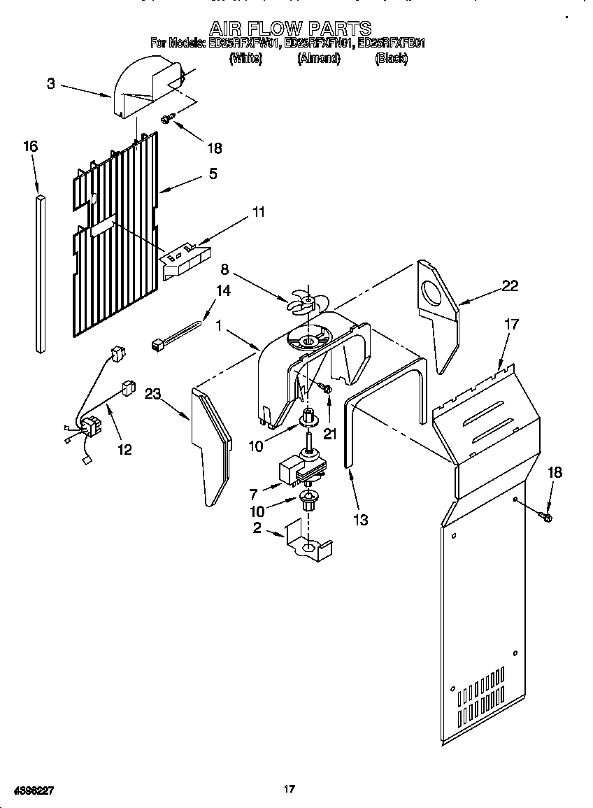 Whirlpool ED25RFXFN01 air flow diagram