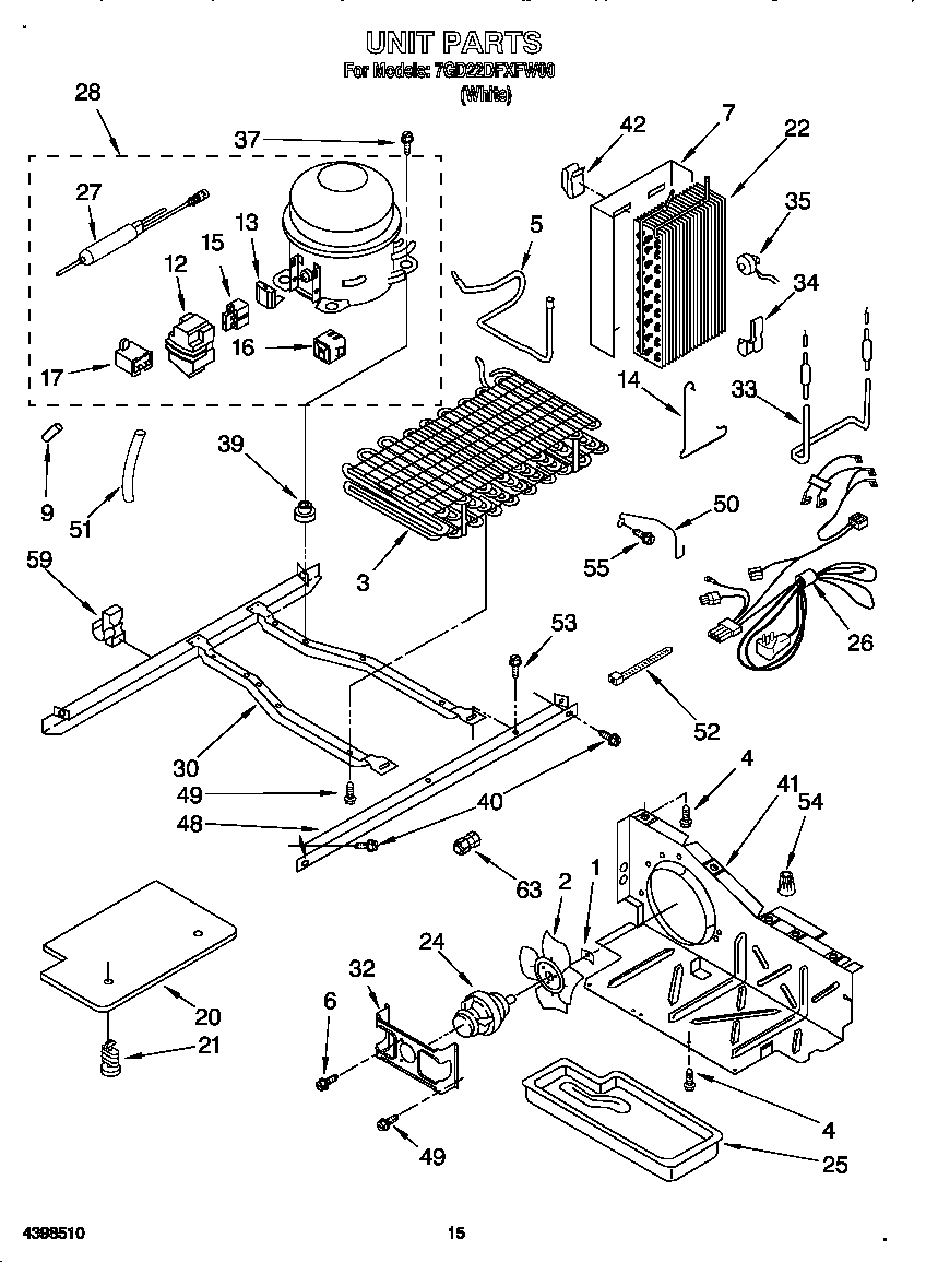 Whirlpool 7GD22DFXFW00 unit diagram
