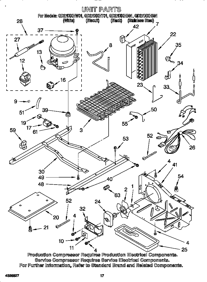 Whirlpool GD27DIXHW01 unit diagram