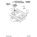 Whirlpool SF387LEGN6 cooktop diagram
