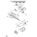 Whirlpool ED25TEXHN02 motor and ice container diagram