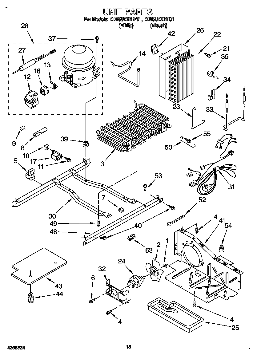 Whirlpool ED25UEXHW01 unit diagram