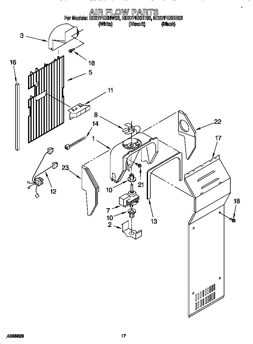 Whirlpool ED27PEXHW02 air flow diagram
