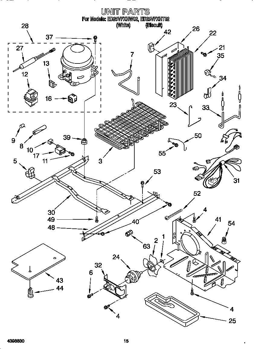 Whirlpool ED25VFXHW02 unit diagram