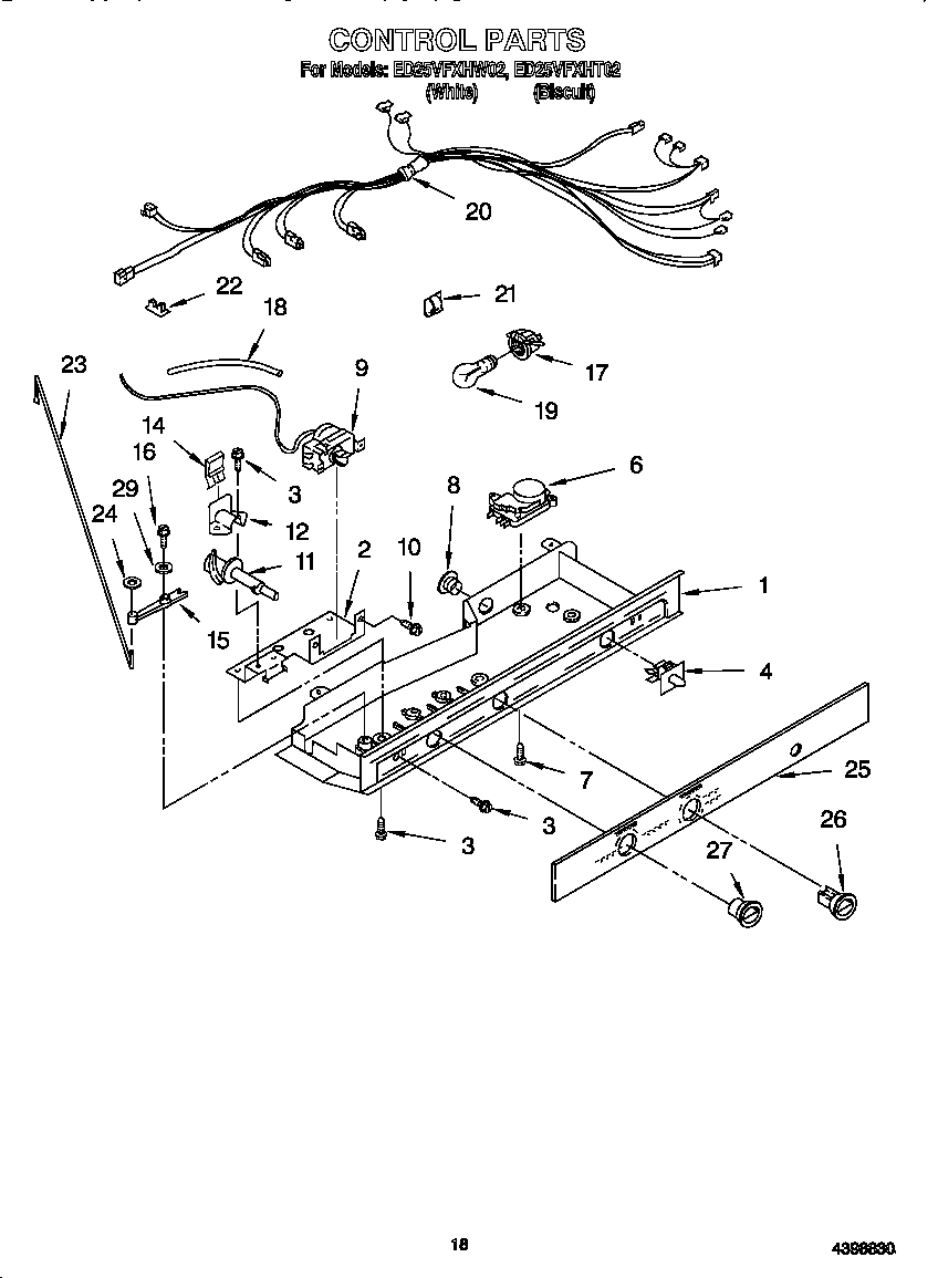 Whirlpool ED25VFXHW02 control diagram