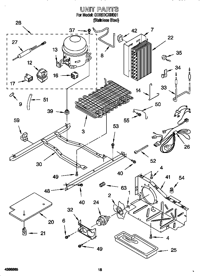 Whirlpool GD25DCXHS01 unit diagram