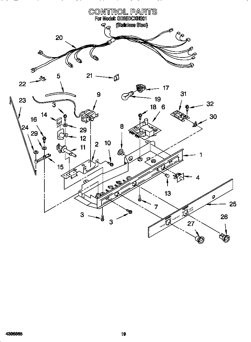 Whirlpool GD25DCXHS01 control diagram