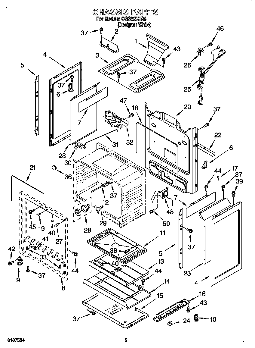 Crosley CGS365HQ6 chassis diagram
