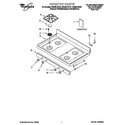 Whirlpool GS395LEGT6 cooktop diagram