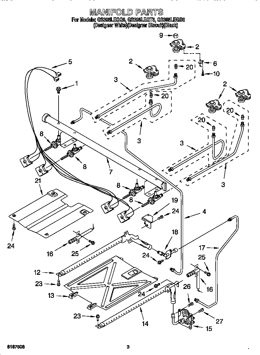 Whirlpool GS395LEGB6 manifold diagram