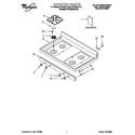Whirlpool SF195LEHQ6 cooktop diagram
