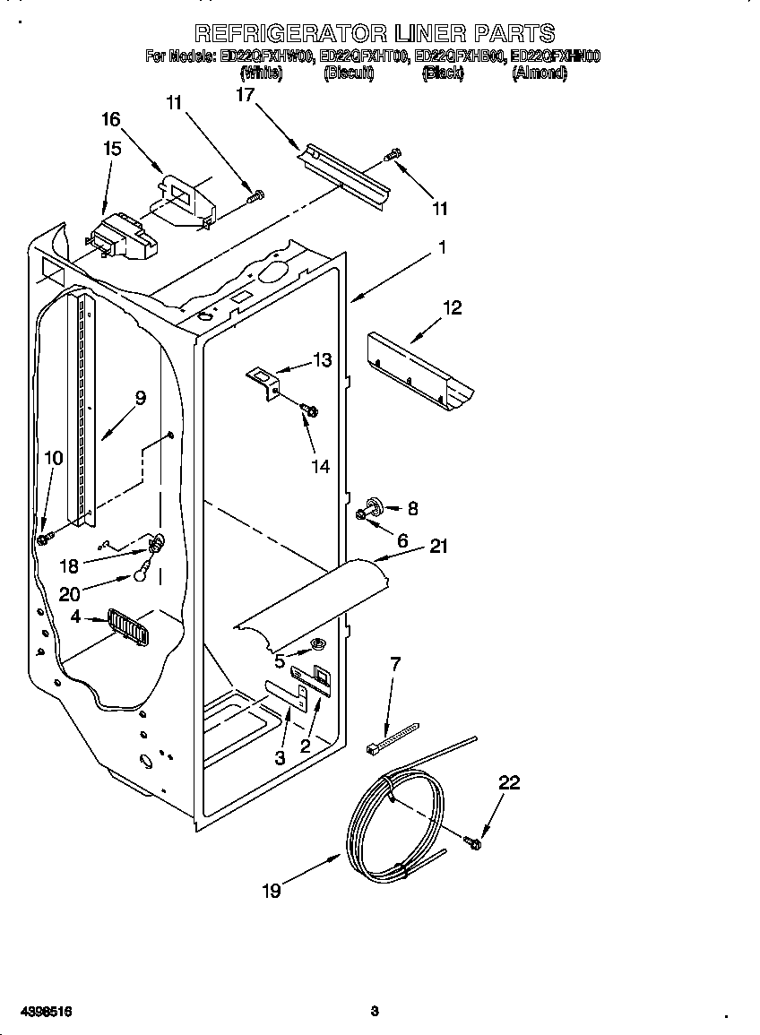Whirlpool ED22QFXHW00 refrigerator liner diagram