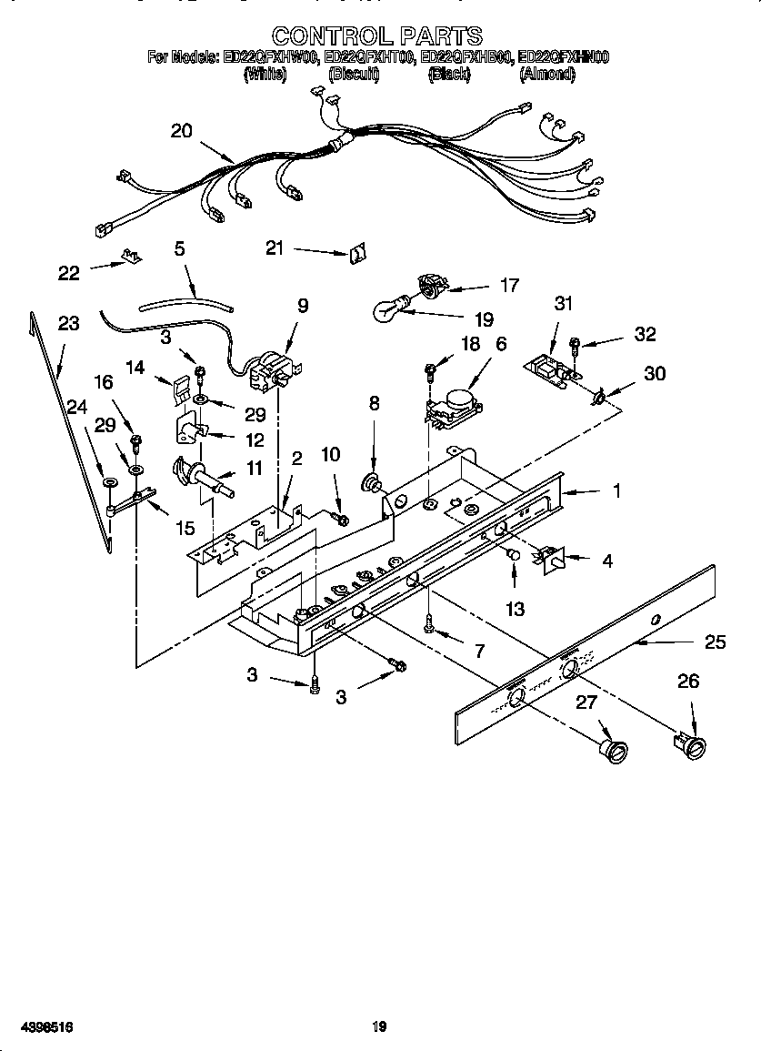 Whirlpool ED22QFXHW00 control diagram