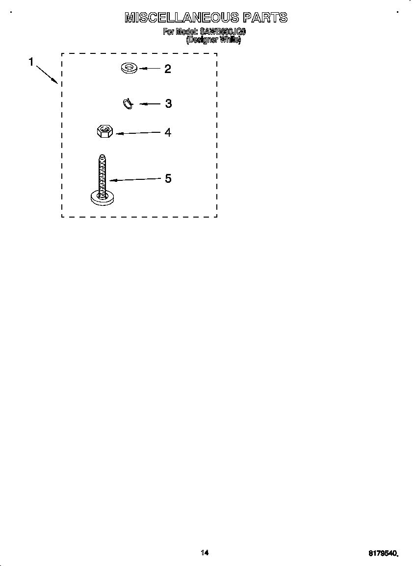 Whirlpool SAWB600JQ0 miscellaneous diagram