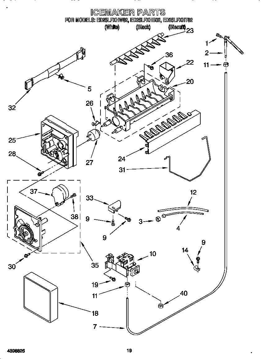 Whirlpool ED25LFXHT02 ice maker diagram