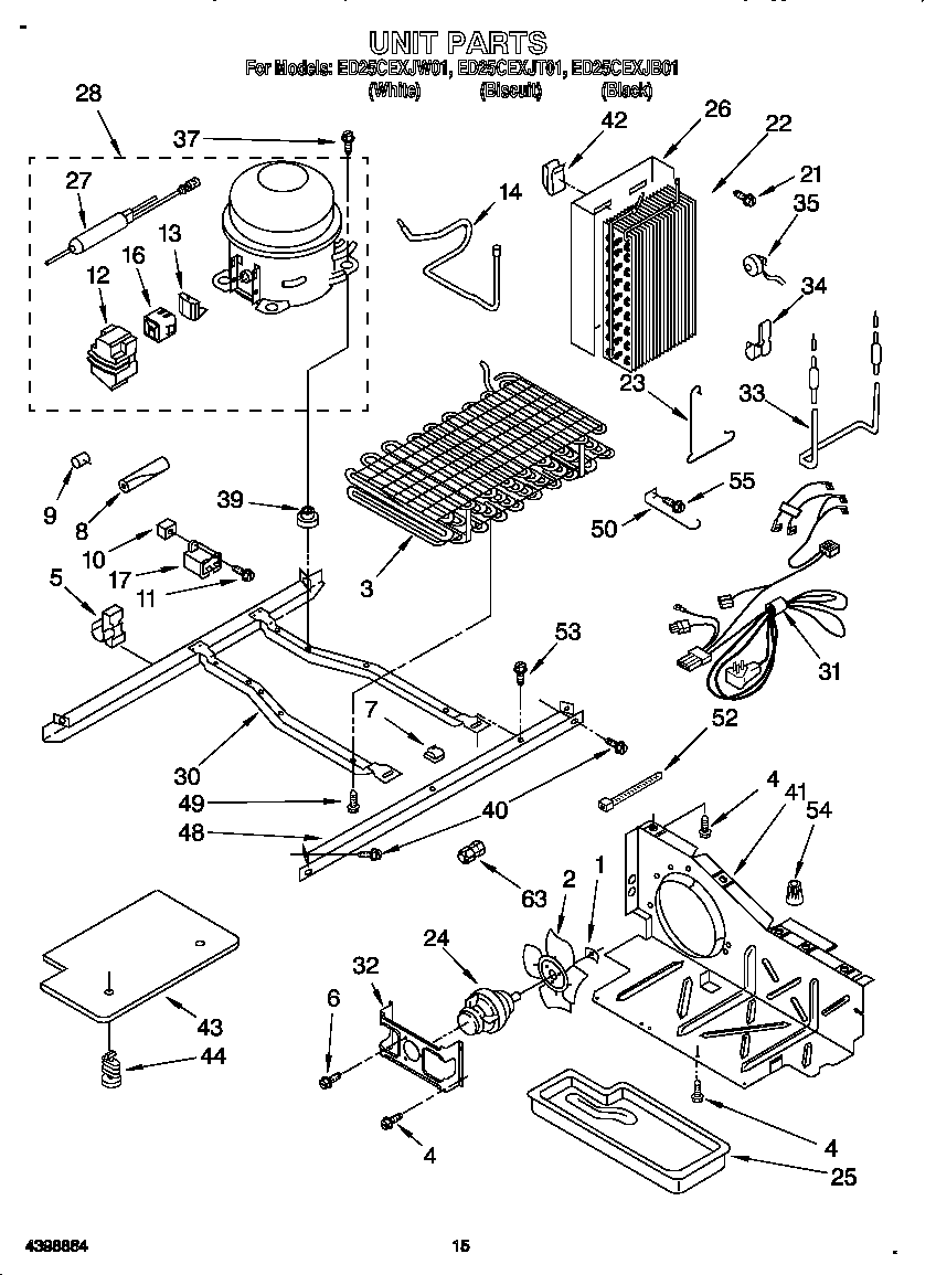 Whirlpool ED25CEXJB01 unit diagram