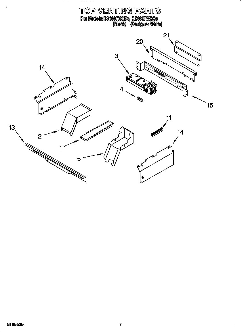 Whirlpool RS696PXGQ5 top venting diagram