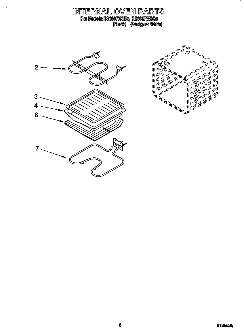 Whirlpool RS696PXGQ5 internal oven diagram