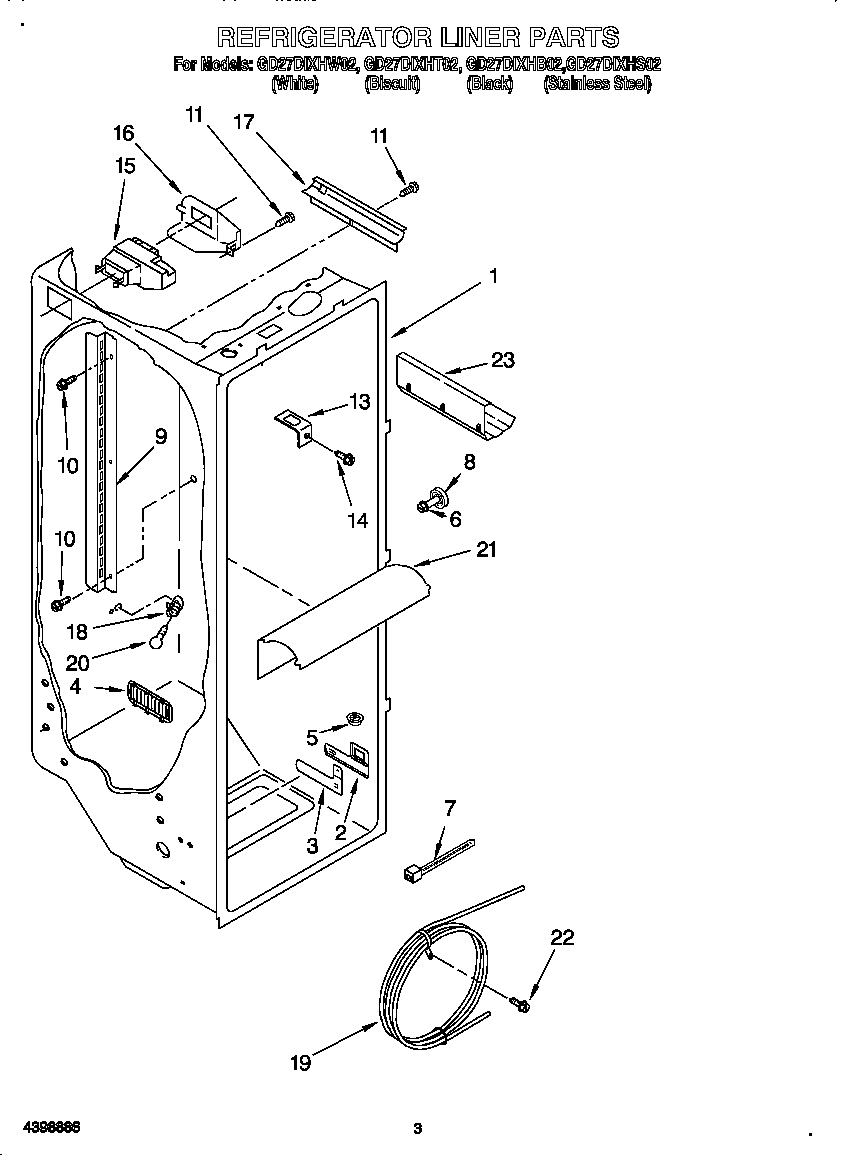 Whirlpool GD27DIXHS02 refrigerator liner diagram