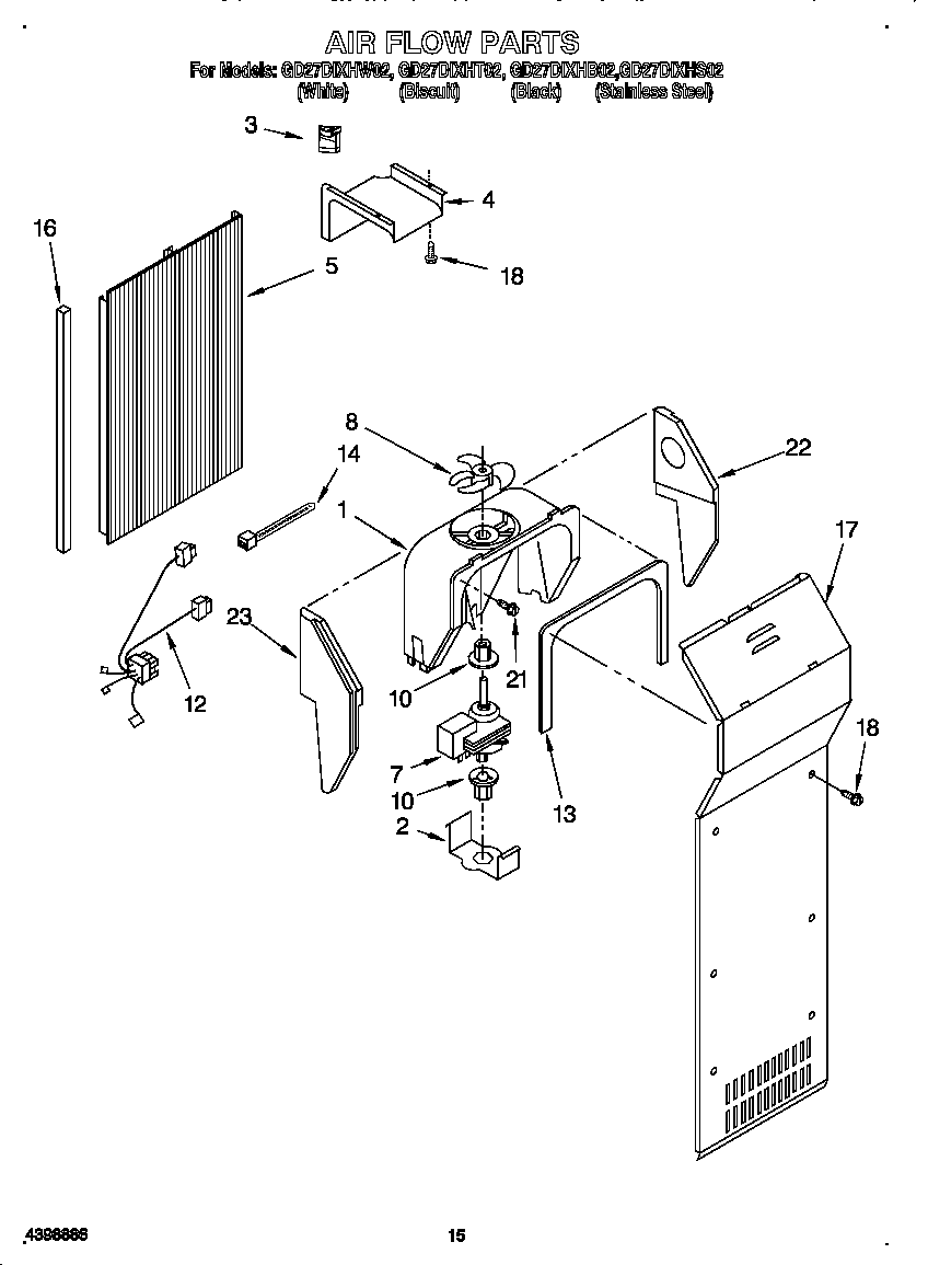 Whirlpool GD27DIXHS02 air flow diagram