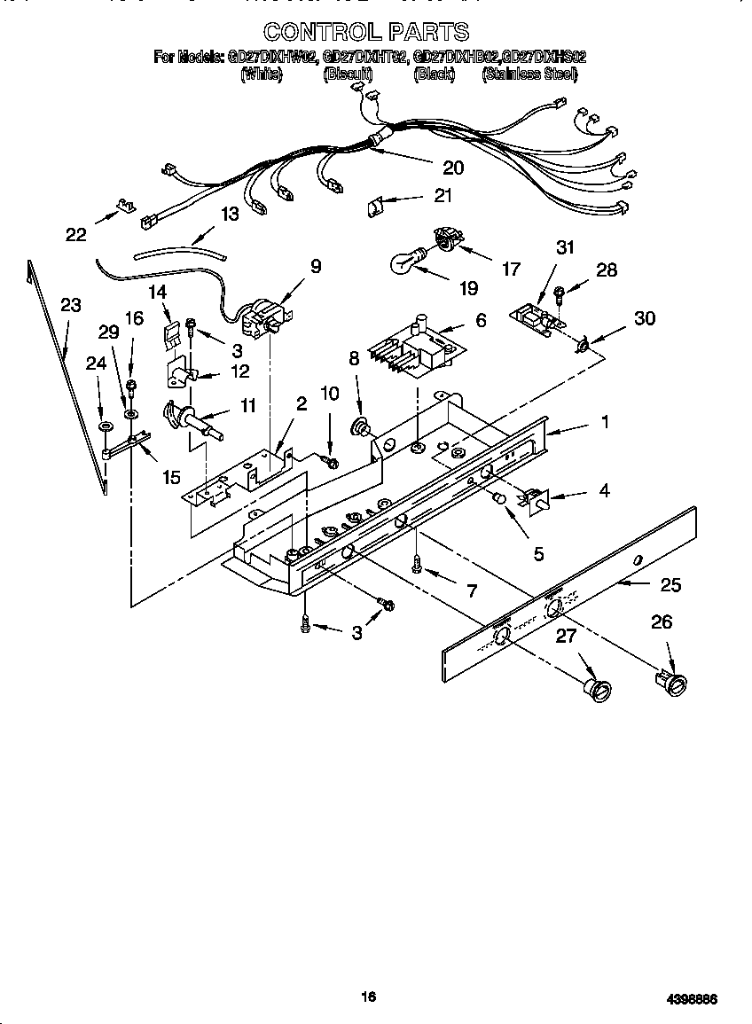 Whirlpool GD27DIXHS02 control diagram