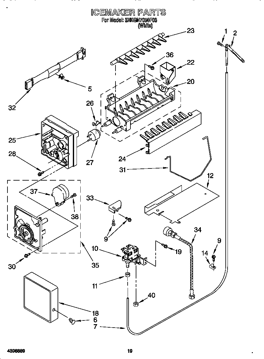 Bauknecht 3XKGN7050F03 icemaker diagram