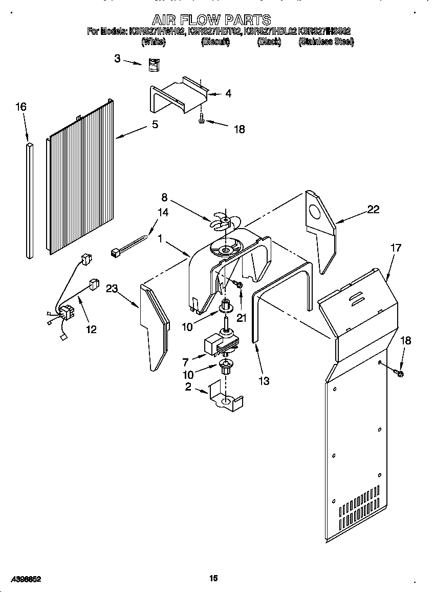 KitchenAid KSRS27IHSS02 air flow diagram