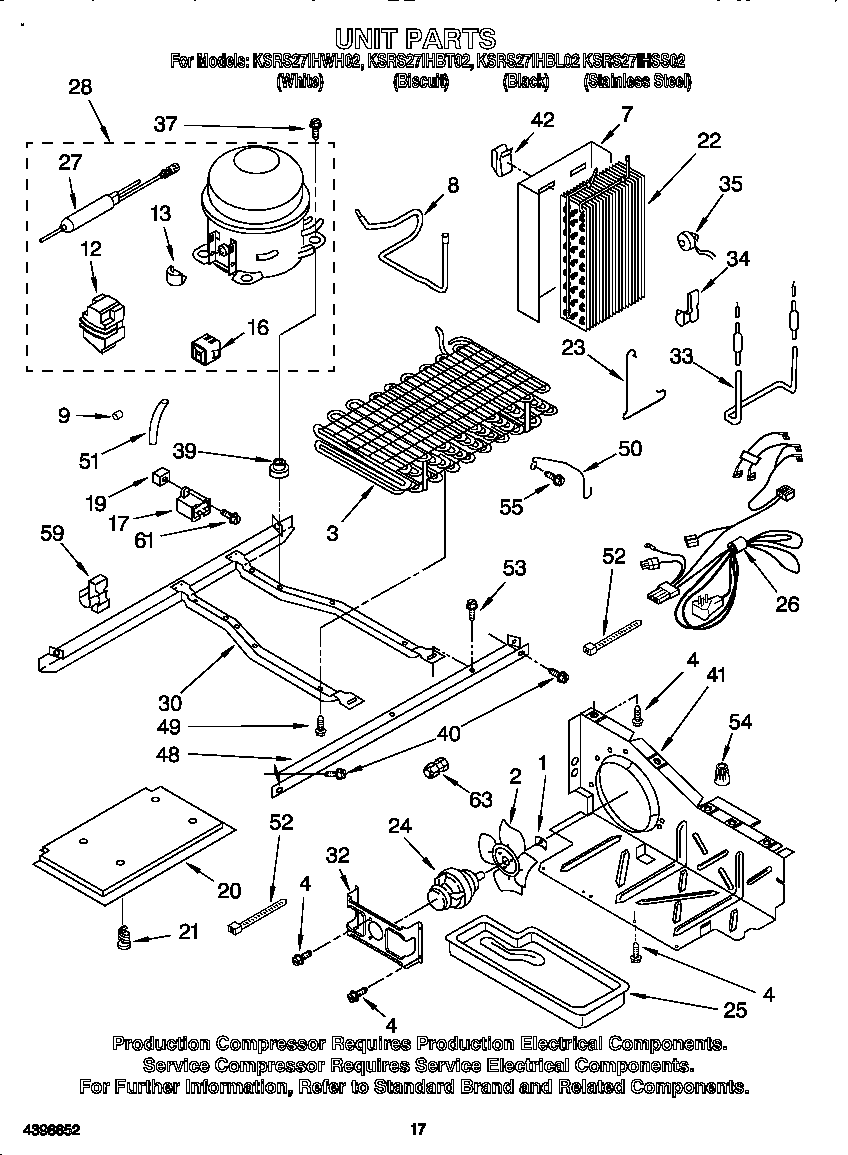 KitchenAid KSRS27IHSS02 unit diagram