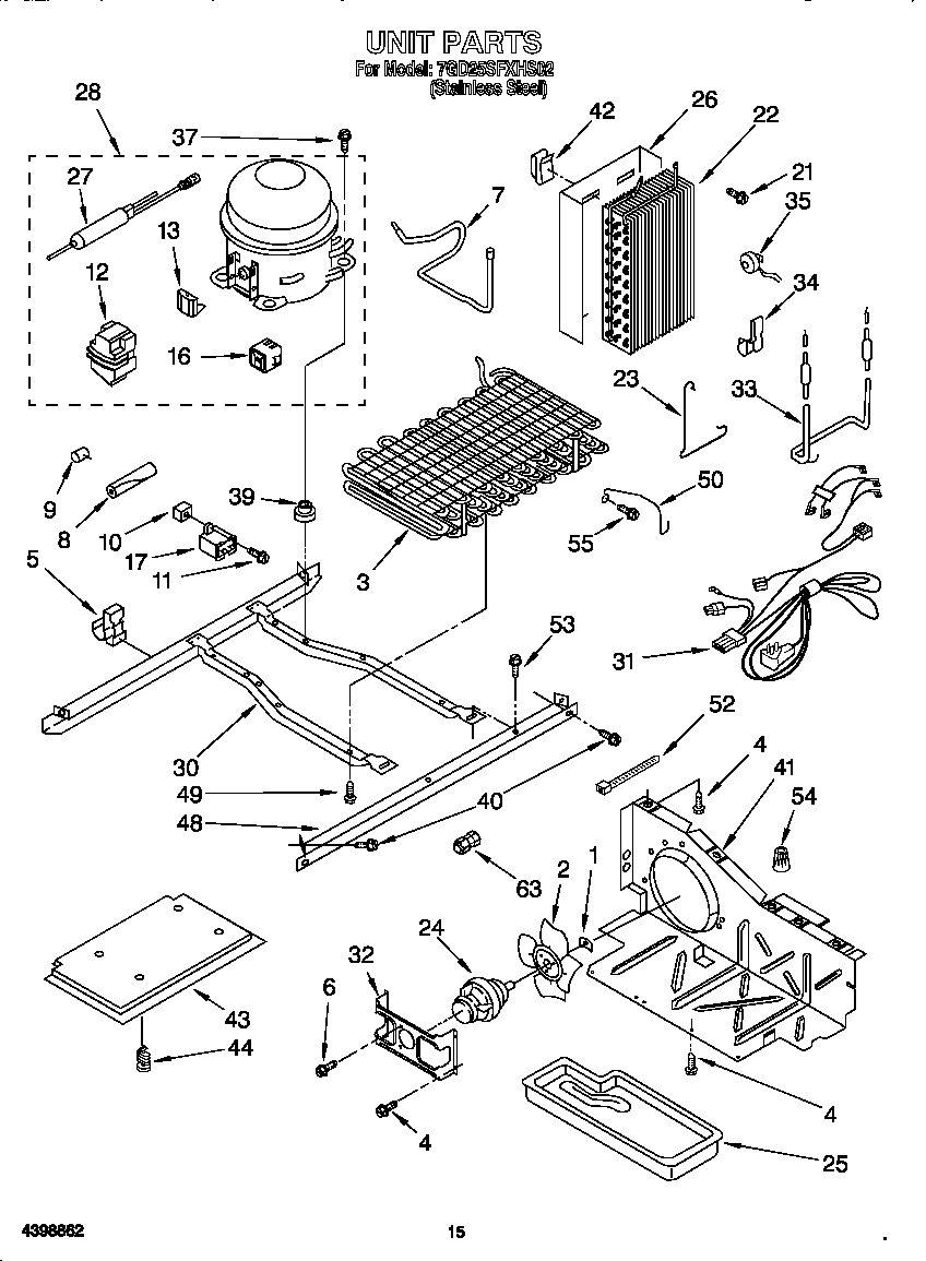 Whirlpool 7GD25SFXHS02 unit diagram