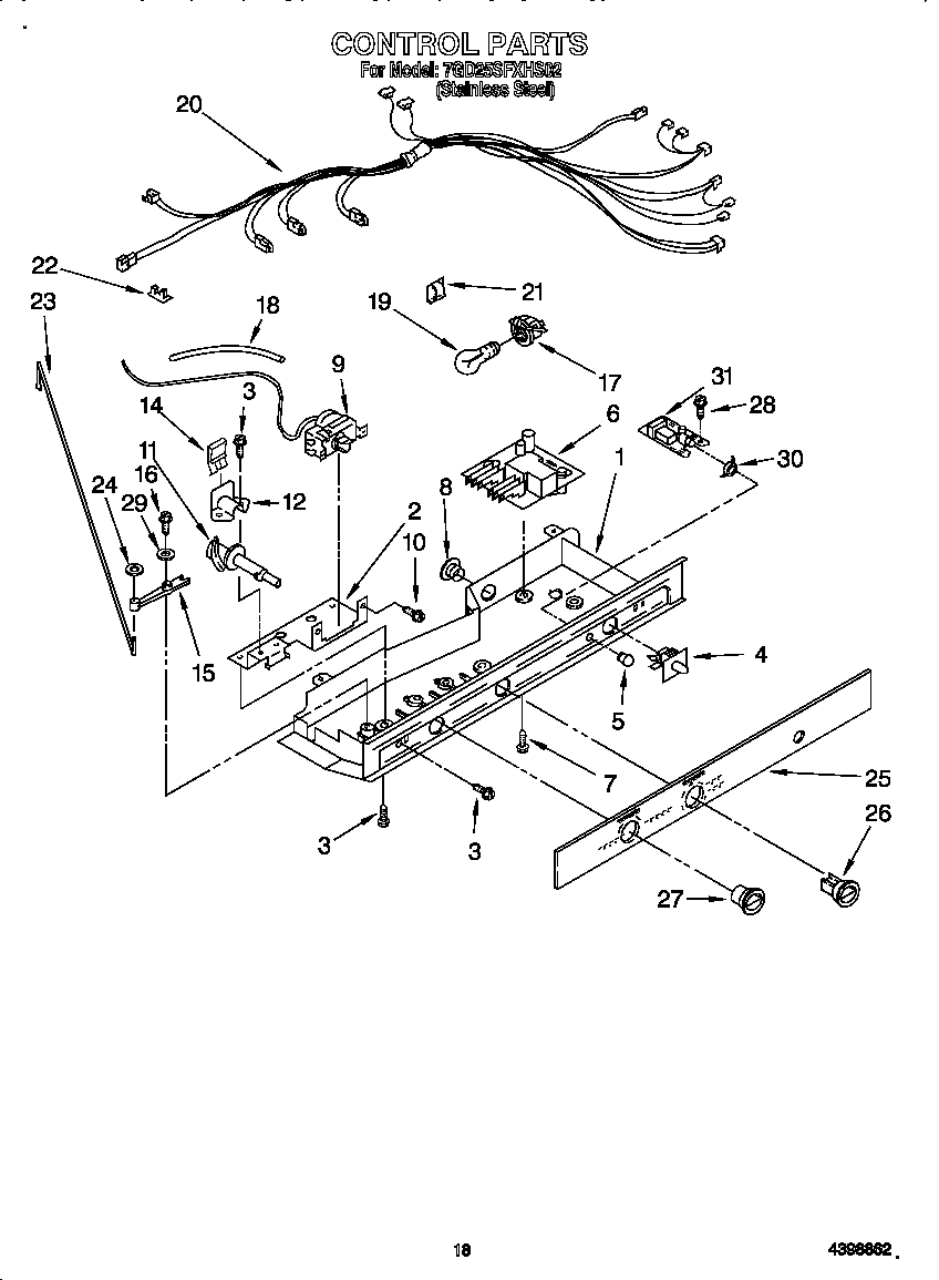 Whirlpool 7GD25SFXHS02 control diagram