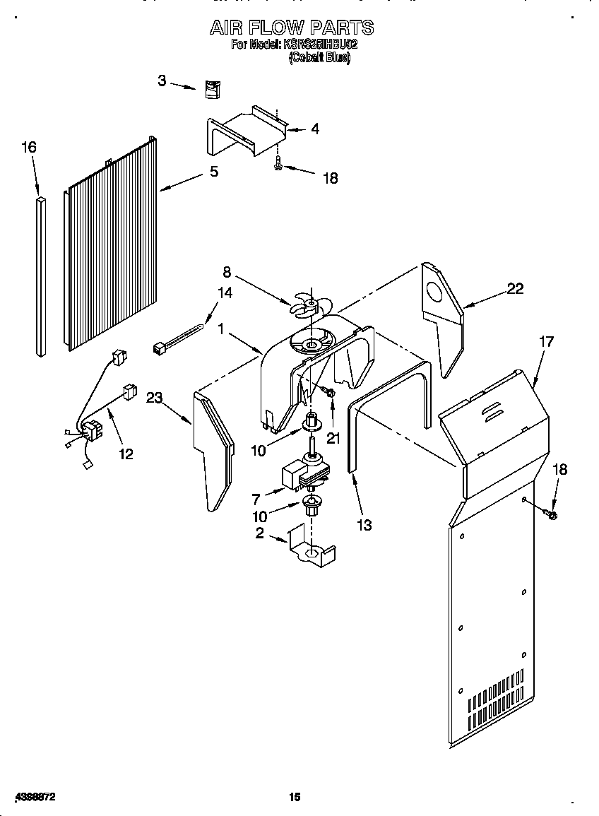 KitchenAid KSRS25IHBU02 air flow diagram