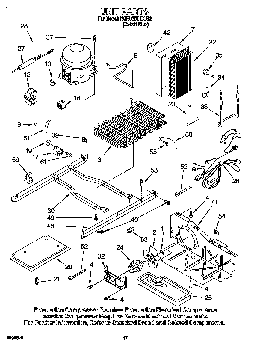 KitchenAid KSRS25IHBU02 unit diagram