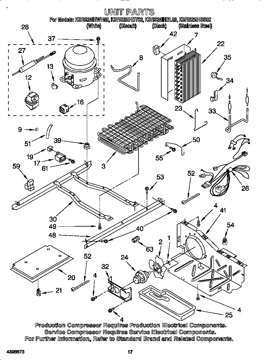KitchenAid KSRS25IHBT02 unit diagram