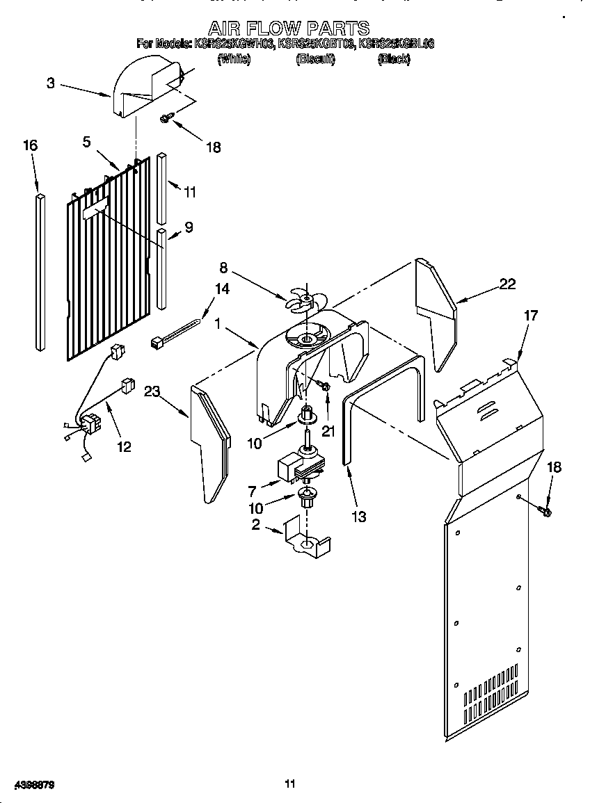 KitchenAid KSRS25KGBT03 air flow diagram