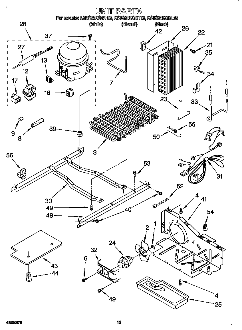 KitchenAid KSRS25KGBT03 unit diagram
