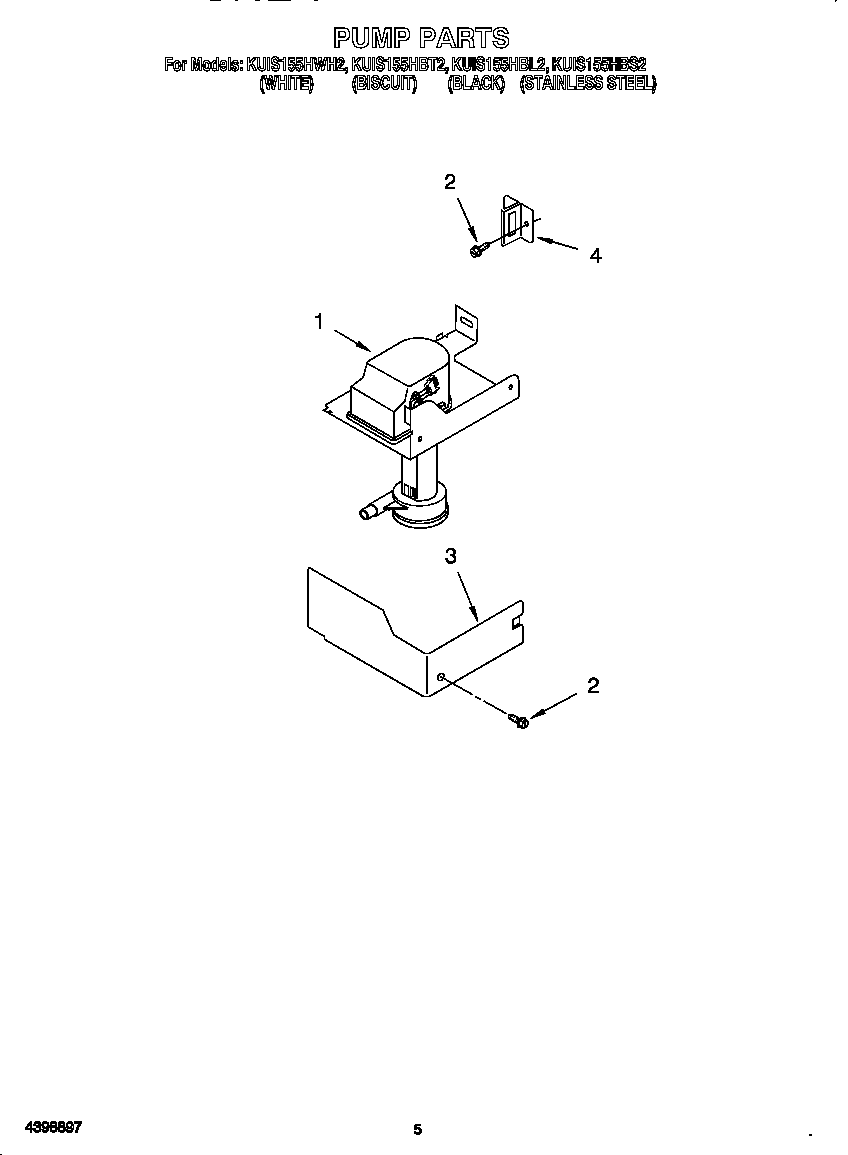 KitchenAid KUIS155HBL2 pump diagram