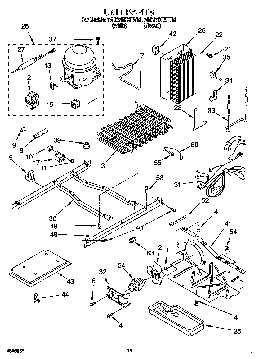Whirlpool 7GD27DFXFT02 unit diagram