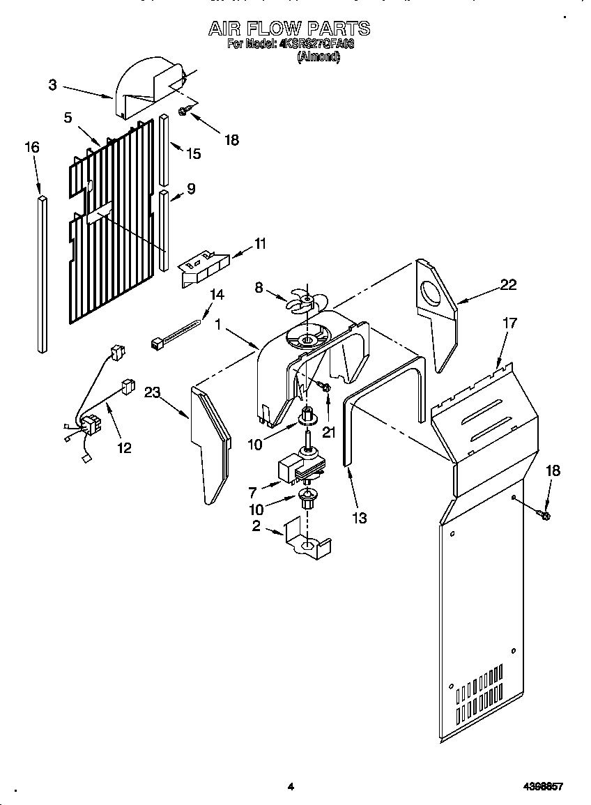 KitchenAid 4KSRS27QFA03 air flow diagram