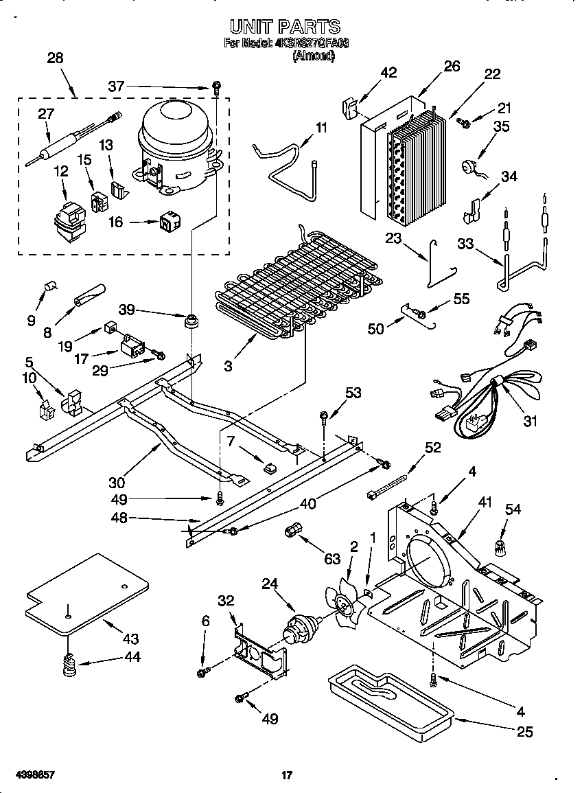 KitchenAid 4KSRS27QFA03 unit diagram