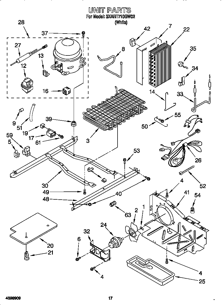 Whirlpool 3XART710GW02 unit diagram
